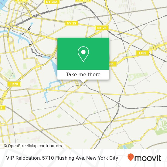 Mapa de VIP Relocation, 5710 Flushing Ave