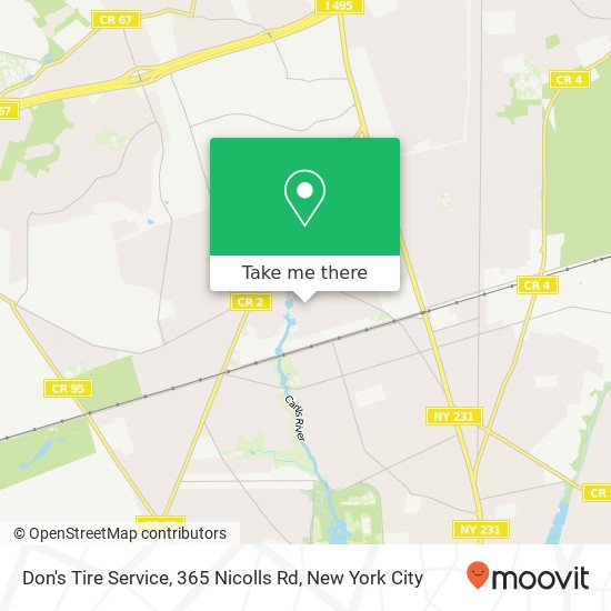 Mapa de Don's Tire Service, 365 Nicolls Rd