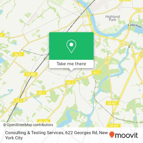 Mapa de Consulting & Testing Services, 622 Georges Rd