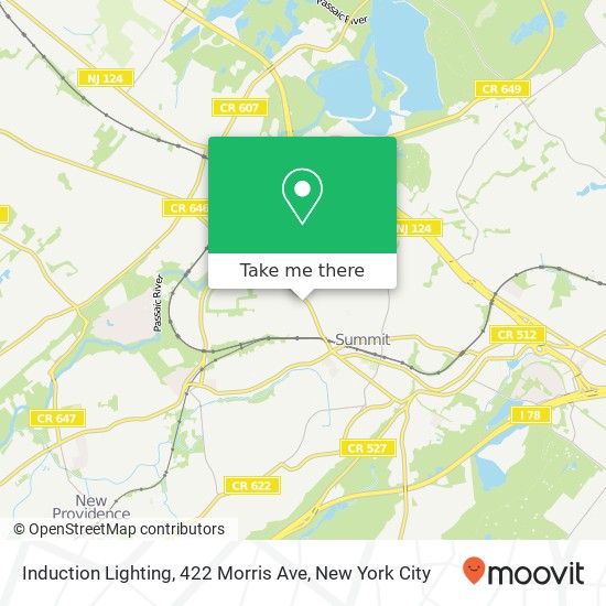 Mapa de Induction Lighting, 422 Morris Ave