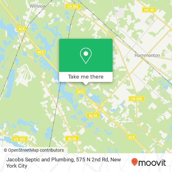 Mapa de Jacobs Septic and Plumbing, 575 N 2nd Rd