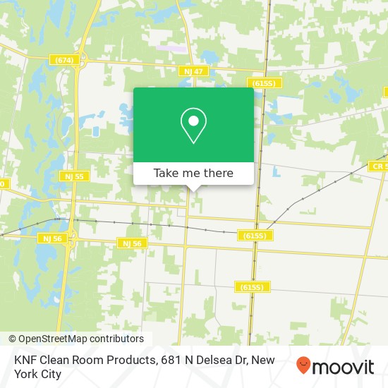 Mapa de KNF Clean Room Products, 681 N Delsea Dr