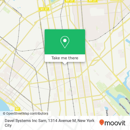 Mapa de Davel Systems Inc Sam, 1314 Avenue M