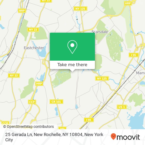 Mapa de 25 Gerada Ln, New Rochelle, NY 10804