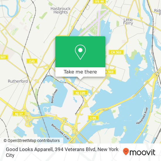 Mapa de Good Looks Apparell, 394 Veterans Blvd