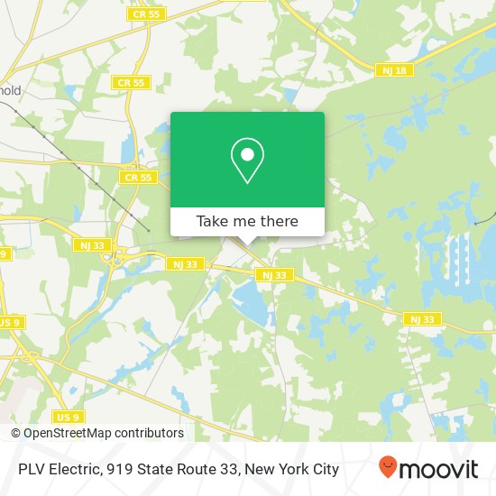 Mapa de PLV Electric, 919 State Route 33