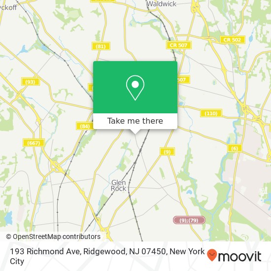 193 Richmond Ave, Ridgewood, NJ 07450 map