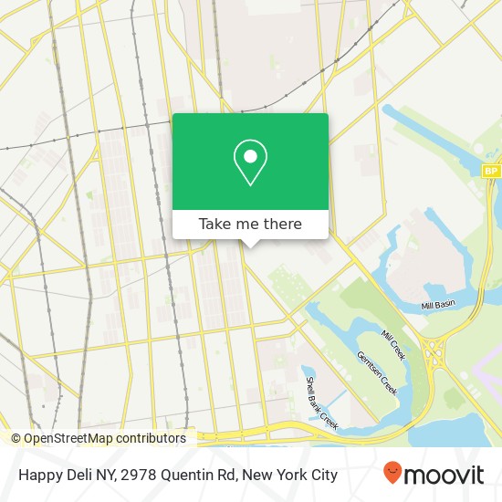 Mapa de Happy Deli NY, 2978 Quentin Rd