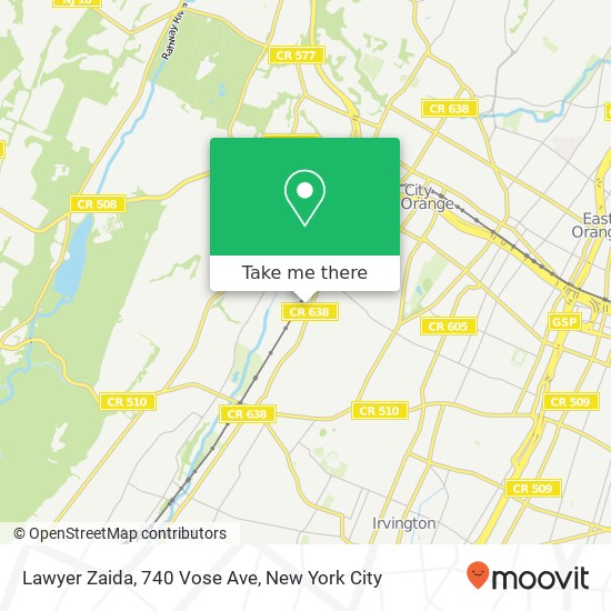 Mapa de Lawyer Zaida, 740 Vose Ave