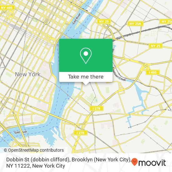 Dobbin St (dobbin clifford), Brooklyn (New York City), NY 11222 map