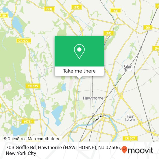 703 Goffle Rd, Hawthorne (HAWTHORNE), NJ 07506 map