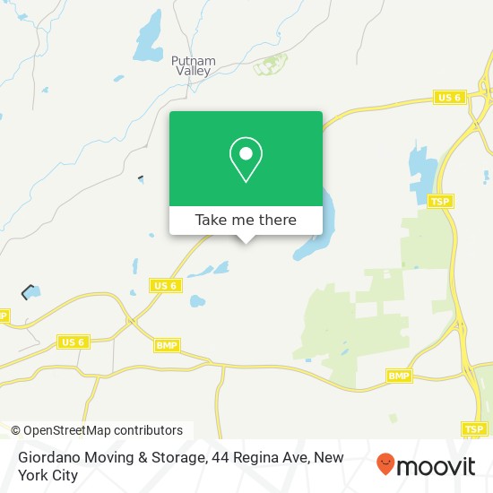 Mapa de Giordano Moving & Storage, 44 Regina Ave