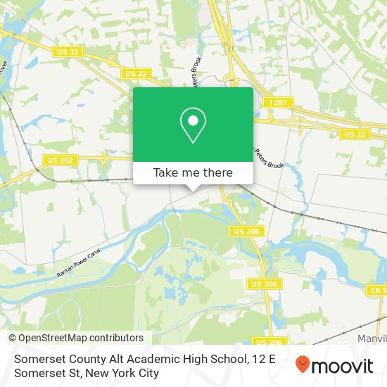 Mapa de Somerset County Alt Academic High School, 12 E Somerset St