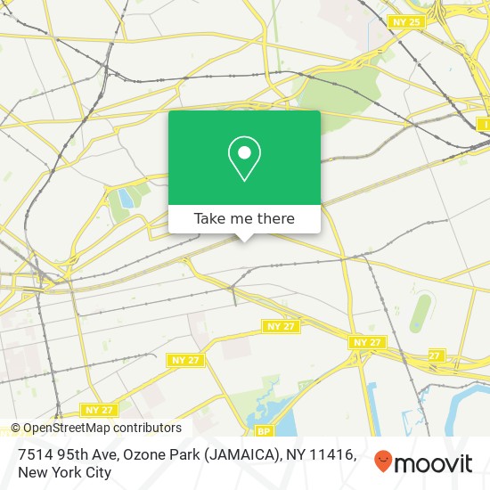 7514 95th Ave, Ozone Park (JAMAICA), NY 11416 map