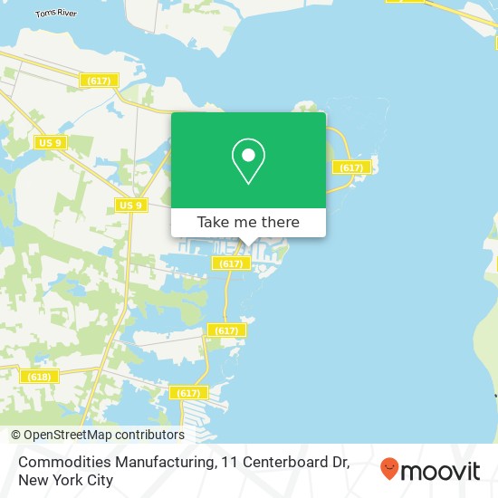 Commodities Manufacturing, 11 Centerboard Dr map
