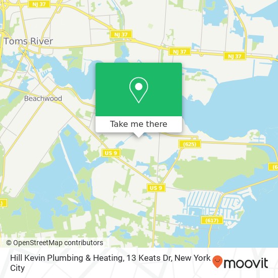 Hill Kevin Plumbing & Heating, 13 Keats Dr map