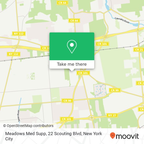 Meadows Med Supp, 22 Scouting Blvd map