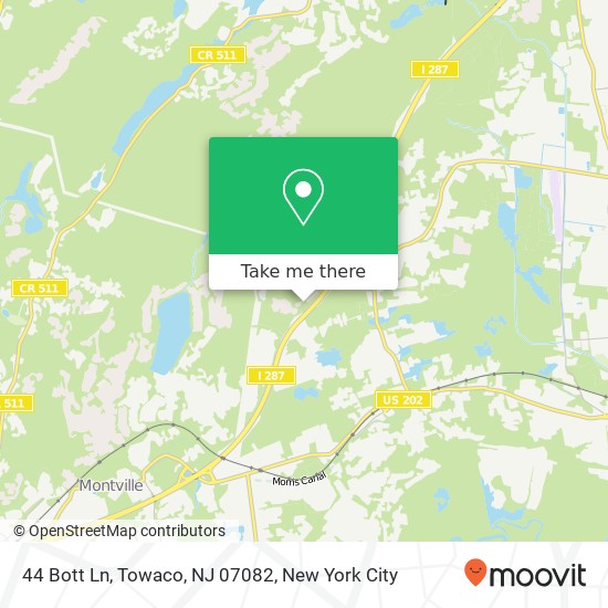 Mapa de 44 Bott Ln, Towaco, NJ 07082