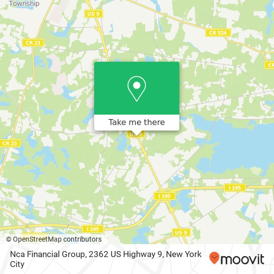 Nca Financial Group, 2362 US Highway 9 map