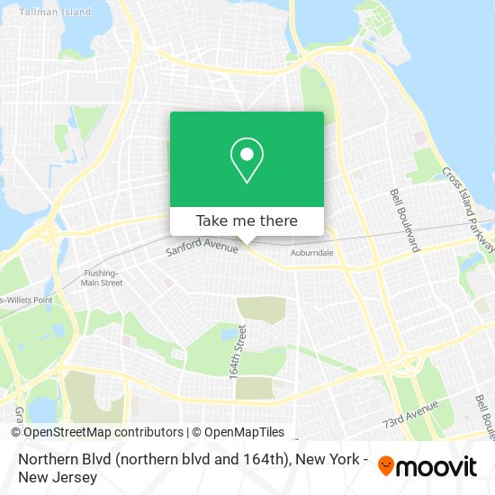 Northern Blvd (northern blvd and 164th) map