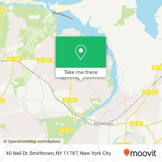 Mapa de 40 Neil Dr, Smithtown, NY 11787