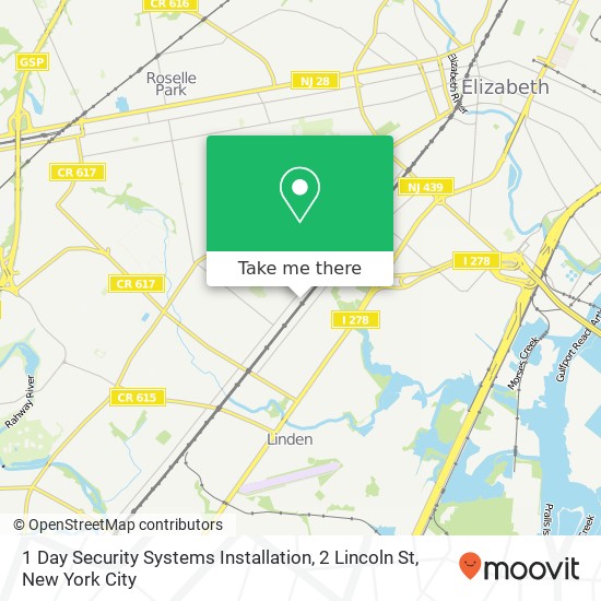 1 Day Security Systems Installation, 2 Lincoln St map