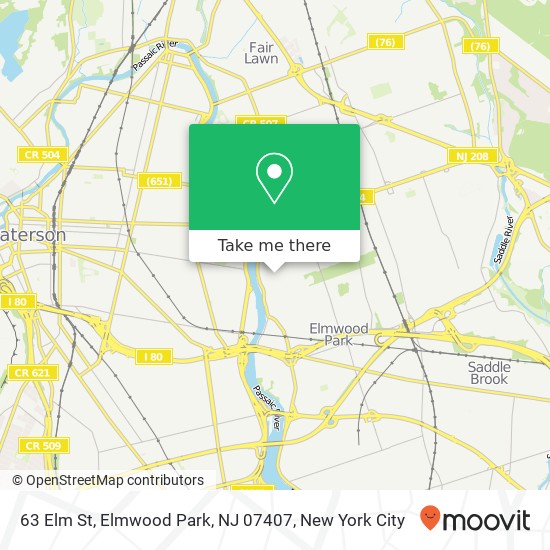 63 Elm St, Elmwood Park, NJ 07407 map
