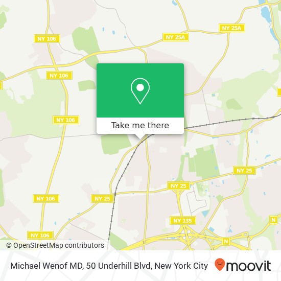 Michael Wenof MD, 50 Underhill Blvd map