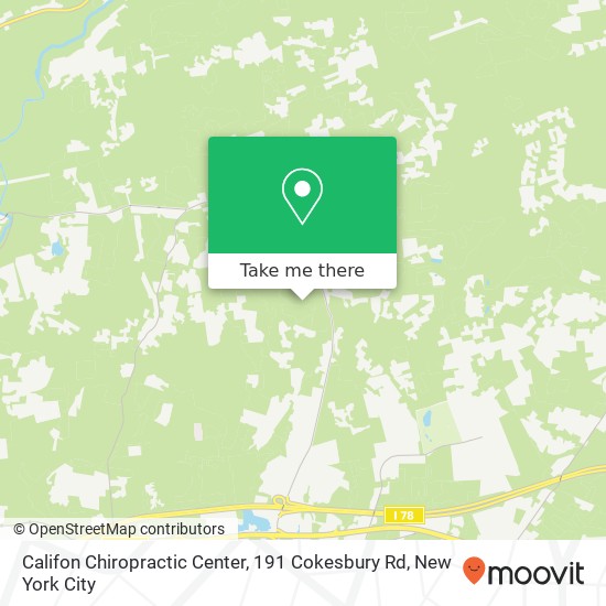 Mapa de Califon Chiropractic Center, 191 Cokesbury Rd