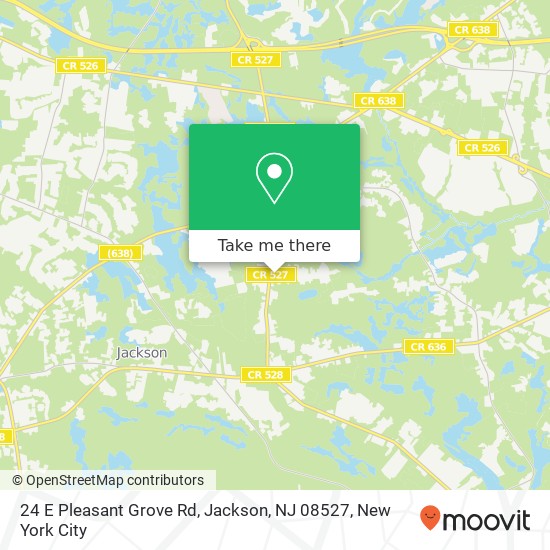 Mapa de 24 E Pleasant Grove Rd, Jackson, NJ 08527