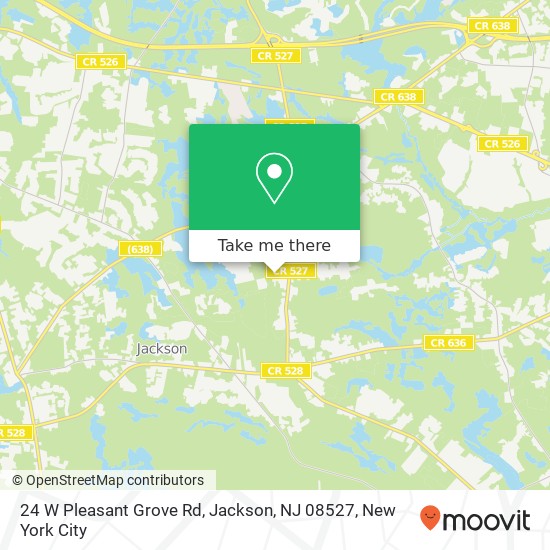 Mapa de 24 W Pleasant Grove Rd, Jackson, NJ 08527