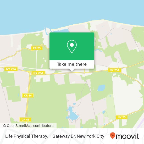 Mapa de Life Physical Therapy, 1 Gateway Dr