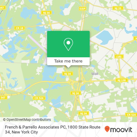 Mapa de French & Parrello Associates PC, 1800 State Route 34