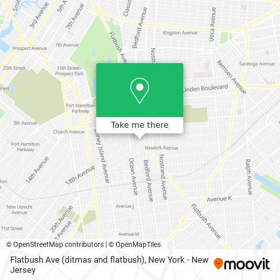 Flatbush Ave (ditmas and flatbush) map