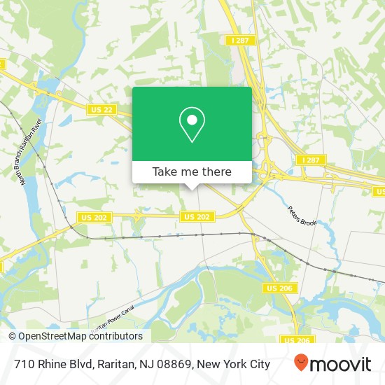 Mapa de 710 Rhine Blvd, Raritan, NJ 08869
