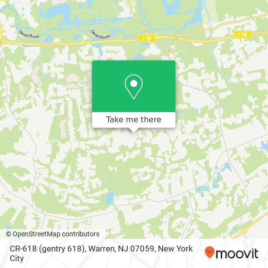 Mapa de CR-618 (gentry 618), Warren, NJ 07059