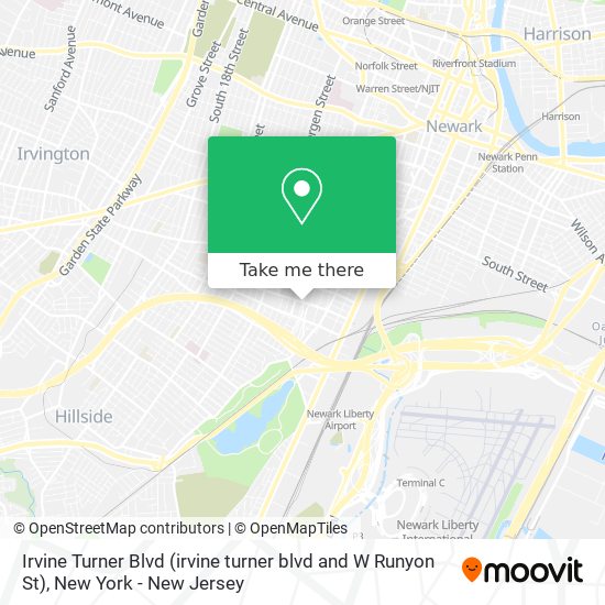Irvine Turner Blvd (irvine turner blvd and W Runyon St) map