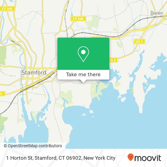 Mapa de 1 Horton St, Stamford, CT 06902