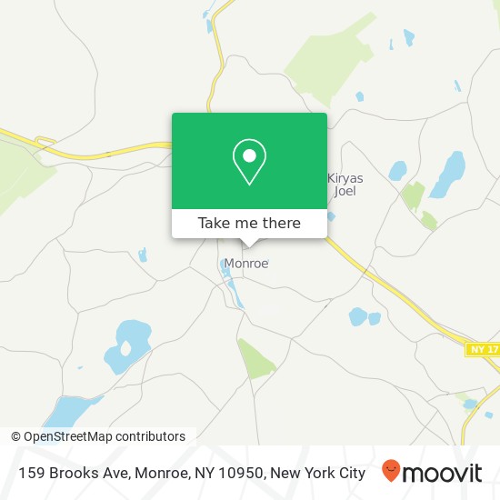 159 Brooks Ave, Monroe, NY 10950 map