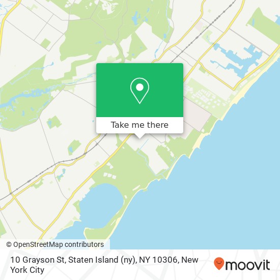 Mapa de 10 Grayson St, Staten Island (ny), NY 10306