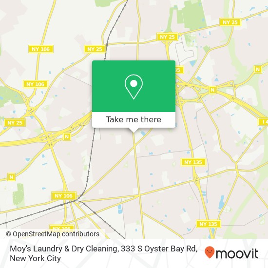 Mapa de Moy's Laundry & Dry Cleaning, 333 S Oyster Bay Rd