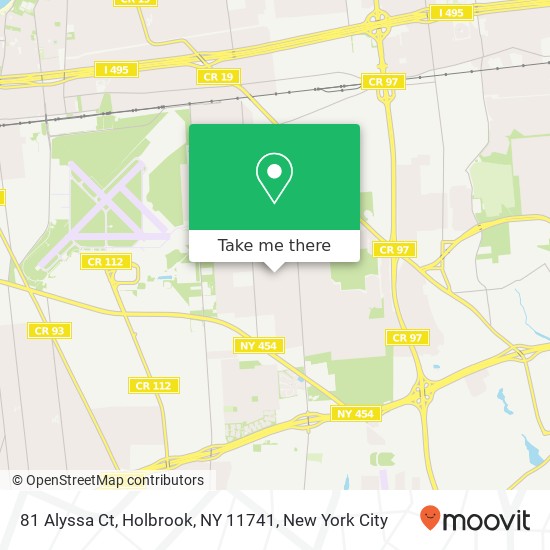 Mapa de 81 Alyssa Ct, Holbrook, NY 11741