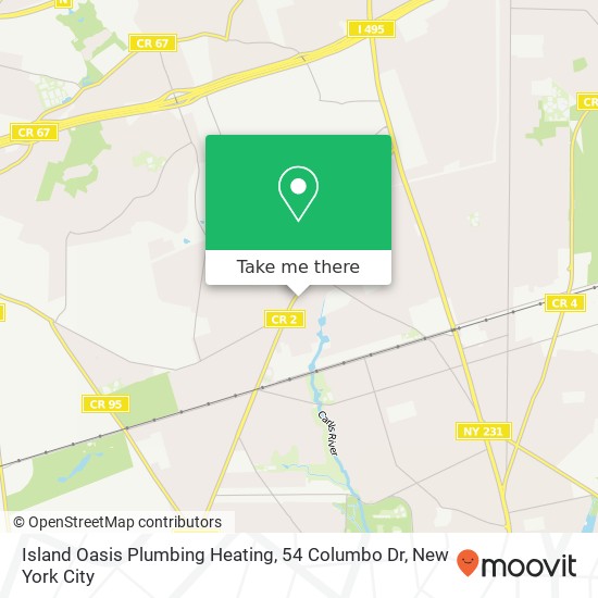 Mapa de Island Oasis Plumbing Heating, 54 Columbo Dr