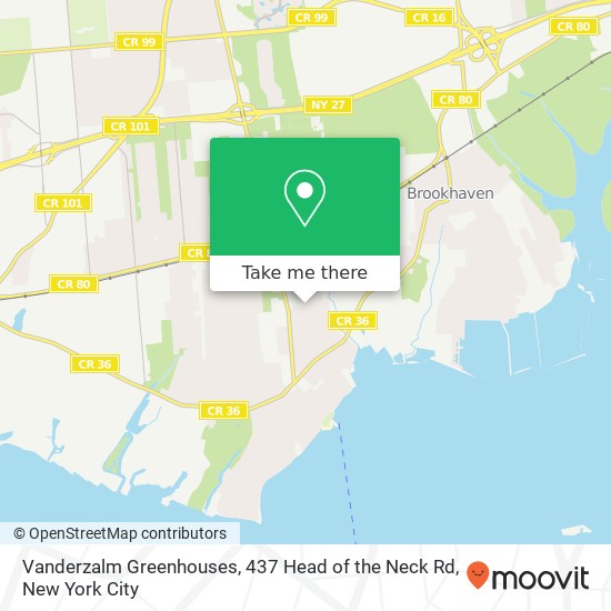 Mapa de Vanderzalm Greenhouses, 437 Head of the Neck Rd