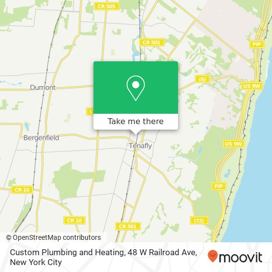 Custom Plumbing and Heating, 48 W Railroad Ave map