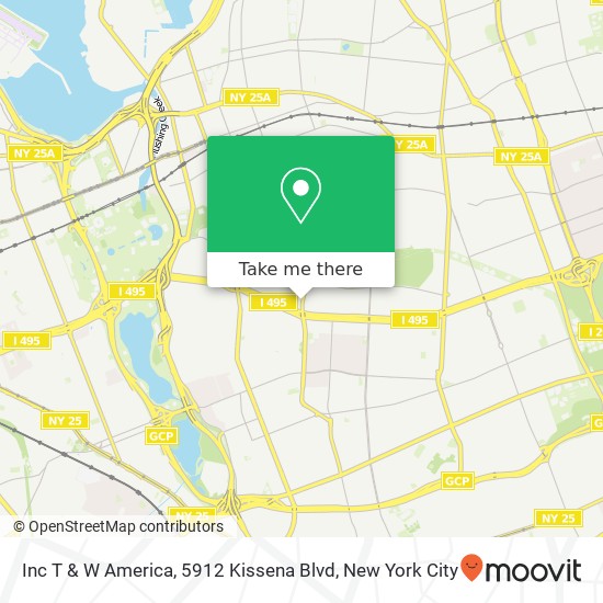 Mapa de Inc T & W America, 5912 Kissena Blvd