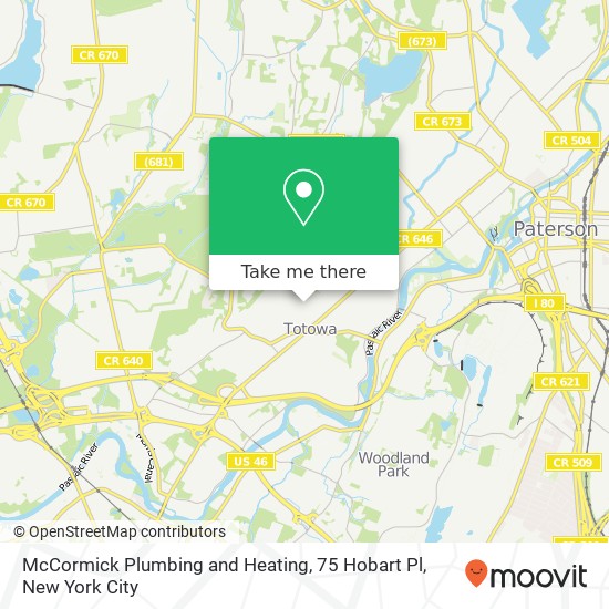 Mapa de McCormick Plumbing and Heating, 75 Hobart Pl