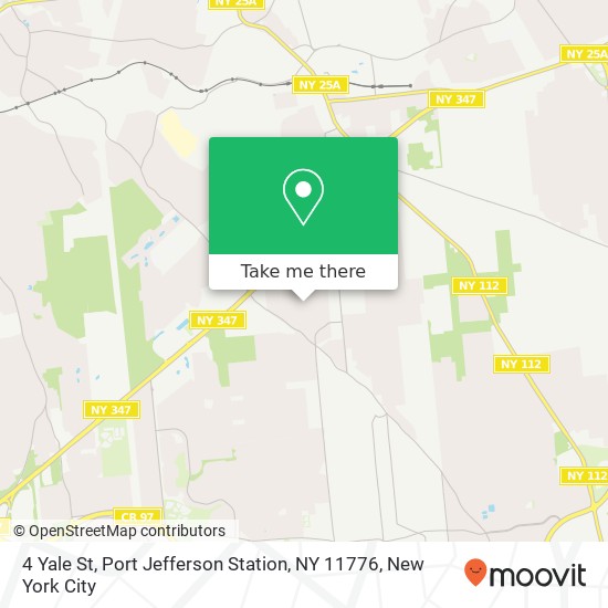 Mapa de 4 Yale St, Port Jefferson Station, NY 11776
