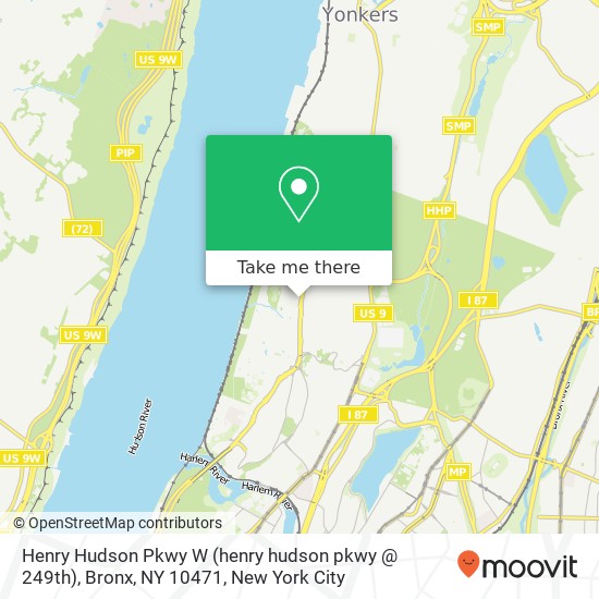 Mapa de Henry Hudson Pkwy W (henry hudson pkwy @ 249th), Bronx, NY 10471