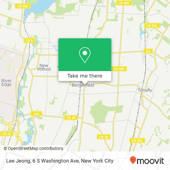 Mapa de Lee Jeong, 6 S Washington Ave